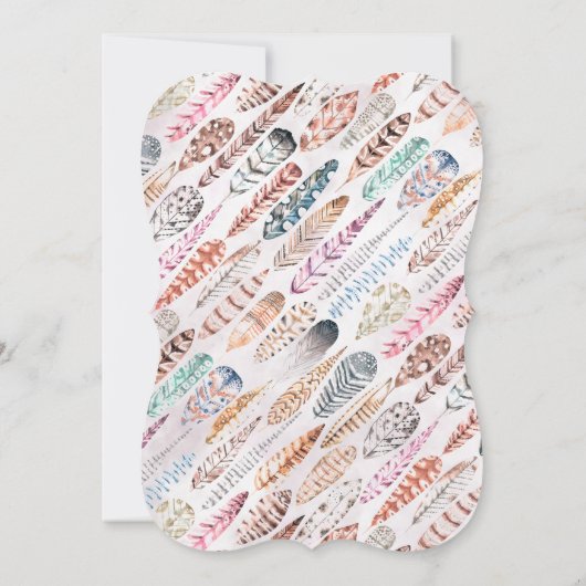 Jonge, Wilde en Drie Boho 3e verjaardag Uitnodigin Kaart (Achterkant)