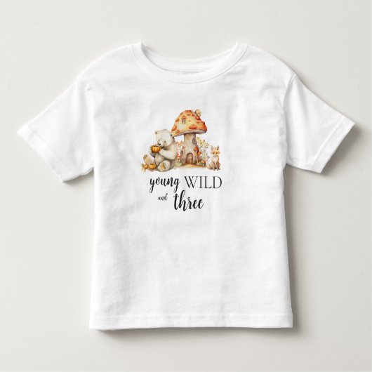 Jonge Wilde en Drie Bosdieren Kinder Shirts (Voorkant)