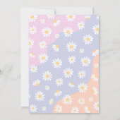 Jonge Wilde en Drie Dag Partij Boho Daisy Kaart (Achterkant)