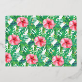 Jonge wilde en Drie Dinosaur-meisjes 3e verjaardag Folie Uitnodiging (Achterkant)