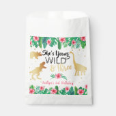 Jonge wilde en Drie Dinosaur-meisjes Derde verjaar Bedankzakje (Voorkant)