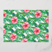 Jonge wilde en Drie Oerwouden meisjes 3e verjaarda Folie Uitnodiging (Achterkant)