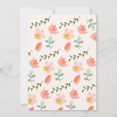 Jonge wilde en drie perzik bloemen 3e verjaardag kaart (Achterkant)