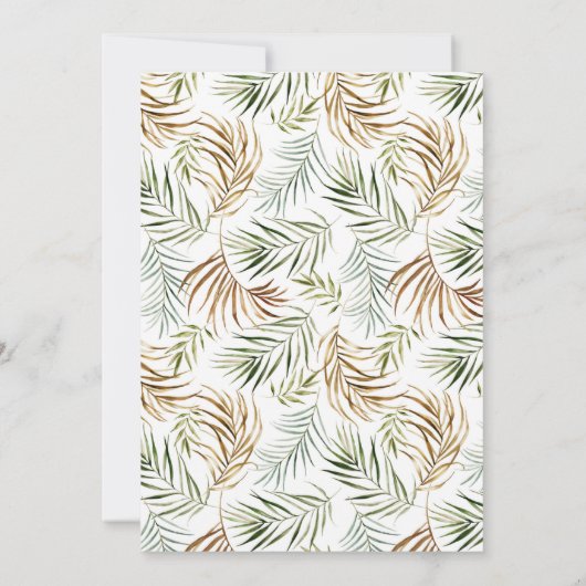 Jonge wilde en drie Safari Oerwouden Partij Kaart (Achterkant)