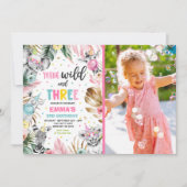 Jonge wilde en drie Safari Oerwouden Partij Kaart (Voorkant)