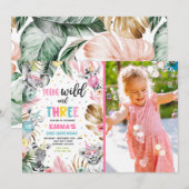 Jonge wilde en drie Safari Oerwouden Partij Kaart (Voorkant / Achterkant)