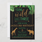 Jonge, wilde en drie verjaardagsfeestjes kaart (Voorkant)