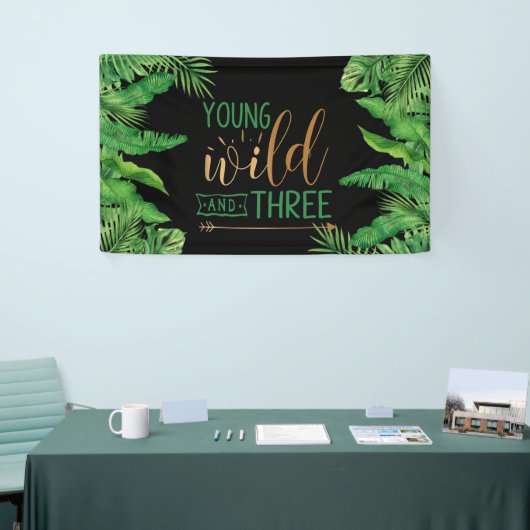 Jonge, wilde en drie verjaardagsfeestjes spandoek (Beurs)