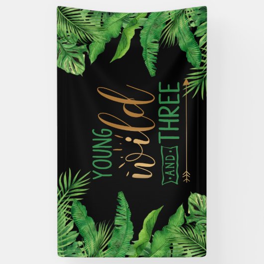 Jonge, wilde en drie verjaardagsfeestjes spandoek (Verticaal)