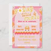 Jonge, wilde en drie verjaardagsuitnodigingen kaart (Voorkant)