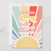 Jonge wilde en drie zonneschijnse 3e regenboogdag kaart (Voorkant)