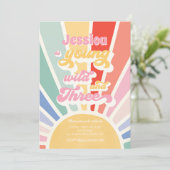 Jonge wilde en drie zonneschijnse 3e regenboogdag kaart (Staand voorkant)