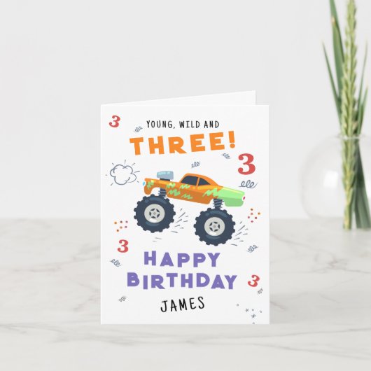 Jonge wilde en driedaagse Kinder monsternar Kaart (Voorkant)