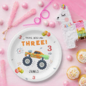 Jonge wilde en driedaagse Kinder monsternar Papieren Bordje (Feest)