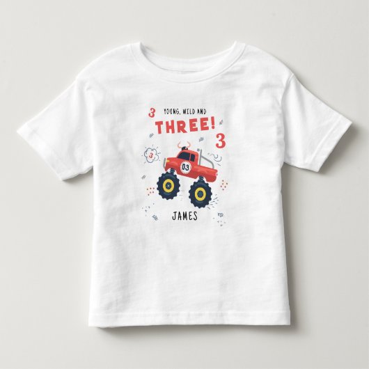 Jonge wilde en driedaagse Kinder monsternar Shirts (Voorkant)