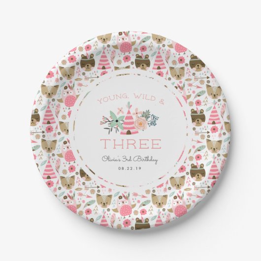 Jonge, Wilde en Driedaagse Partij Papieren Bordje (Voorkant)
