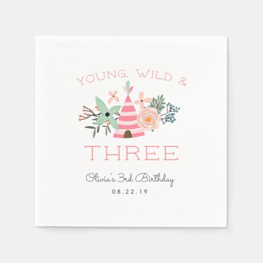 Jonge, Wilde en Driedaagse Partij Servet (Voorkant)