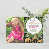 Jonge wilde en driedubbele verjaardagsuitnodiging  kaart (Staand voorkant)