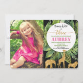 Jonge wilde en driedubbele verjaardagsuitnodiging  kaart (Voorkant)