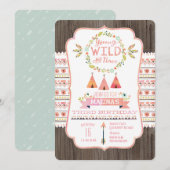 Jonge, Wilde en Driejarige uitnodiging (Voorkant / Achterkant)