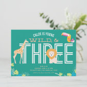 Jonge, Wilde en Driejarige uitnodiging (Staand voorkant)