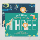 Jonge, Wilde en Driejarige uitnodiging (Voorkant / Achterkant)