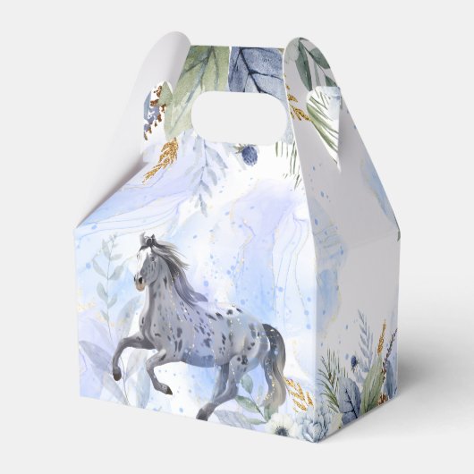 Jonge wilde en gratis galoping Appaloosa verjaarda Bedankdoosjes (Achterkant)