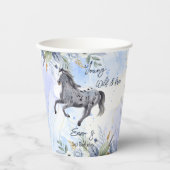 Jonge wilde en gratis galoping Appaloosa verjaarda Papieren Bekers (Voorkant)