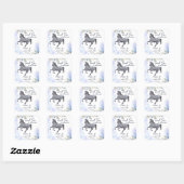 Jonge wilde en gratis galoping Appaloosa verjaarda Vierkante Sticker (Vel)