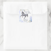 Jonge wilde en gratis galoping Appaloosa verjaarda Vierkante Sticker (Tas)