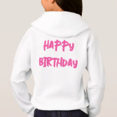 Jonge Wilde Safari Meisjes Roze Monogram Naam | (Achterkant)