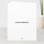 Jonge William Shakespere VERJAARDAG Kaart (Achterkant)