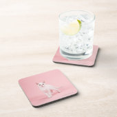 Jonge witte kat drankjes onderzetter (Rechterzijde)