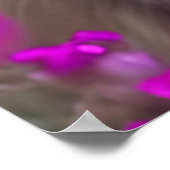 Jonge wolf in fuchsia roze bloemen poster (Hoek)