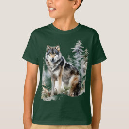 Jonge wolf in het bos T-shirt