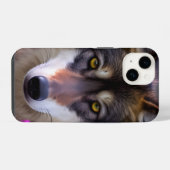 Jonge wolf staart iPhone hoesje (Achterkant horizontaal)