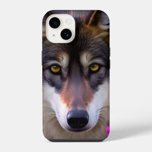 Jonge wolf staart iPhone hoesje (Achterkant)