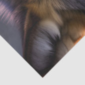 Jonge wolf Stare Tissuepapier (Detail)