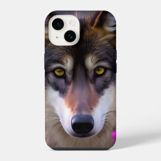 Jonge wolfsstallen iPhone hoesje (Achterkant)