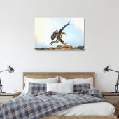 Jonge zeearend landing canvas afdruk (Insitu (Slaapkamer))