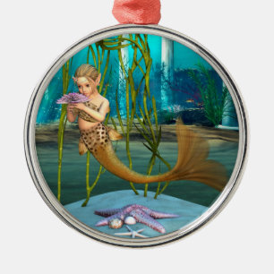 Jonge Zeemeermin Onderwater Fantasie voor Kinderen Metalen Ornament