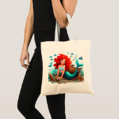 Jonge zeemeermin tote bag (Voorkant (product))