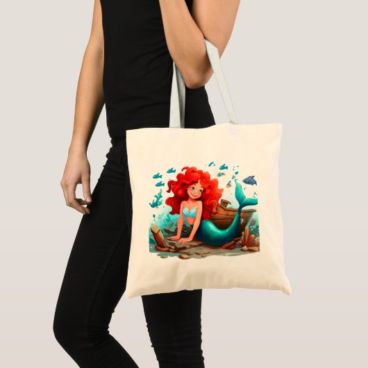 Jonge zeemeermin tote bag (Voorkant (product))