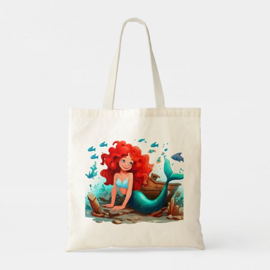 Jonge zeemeermin tote bag (Achterkant)