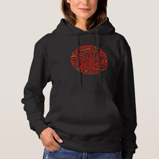 Jonge Ziel Rebel Tekst Kleding Idee Hoodie (Voorkant)