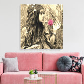 Jonge zigeuner meisje canvas print (Insitu (Woonkamer))