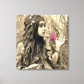 Jonge zigeuner meisje canvas print (Voorkant)