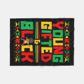Jonge zwarte jongen Afro-Amerikaanse geschiedenis  Fleece Deken (Voorkant (Horizontaal))