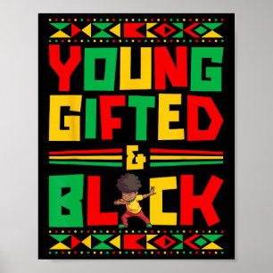 Jonge zwarte jongen Afro-Amerikaanse geschiedenis  Poster