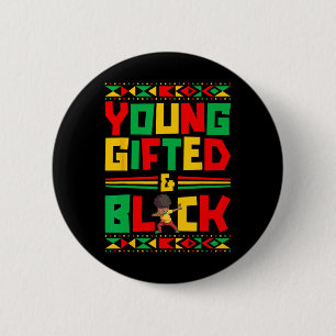 Jonge zwarte jongen Afro-Amerikaanse geschiedenis Ronde Button 5,7 Cm
